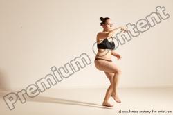 Underwear Martial art Woman White Moving poses Average long colored Dynamic poses Academic